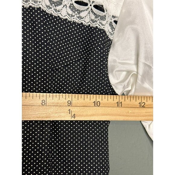 VTG 1980s Tween Time Tulsa Oklahoma Prairie Cottagecore Lace Trim Dress - Picture 7 of 9